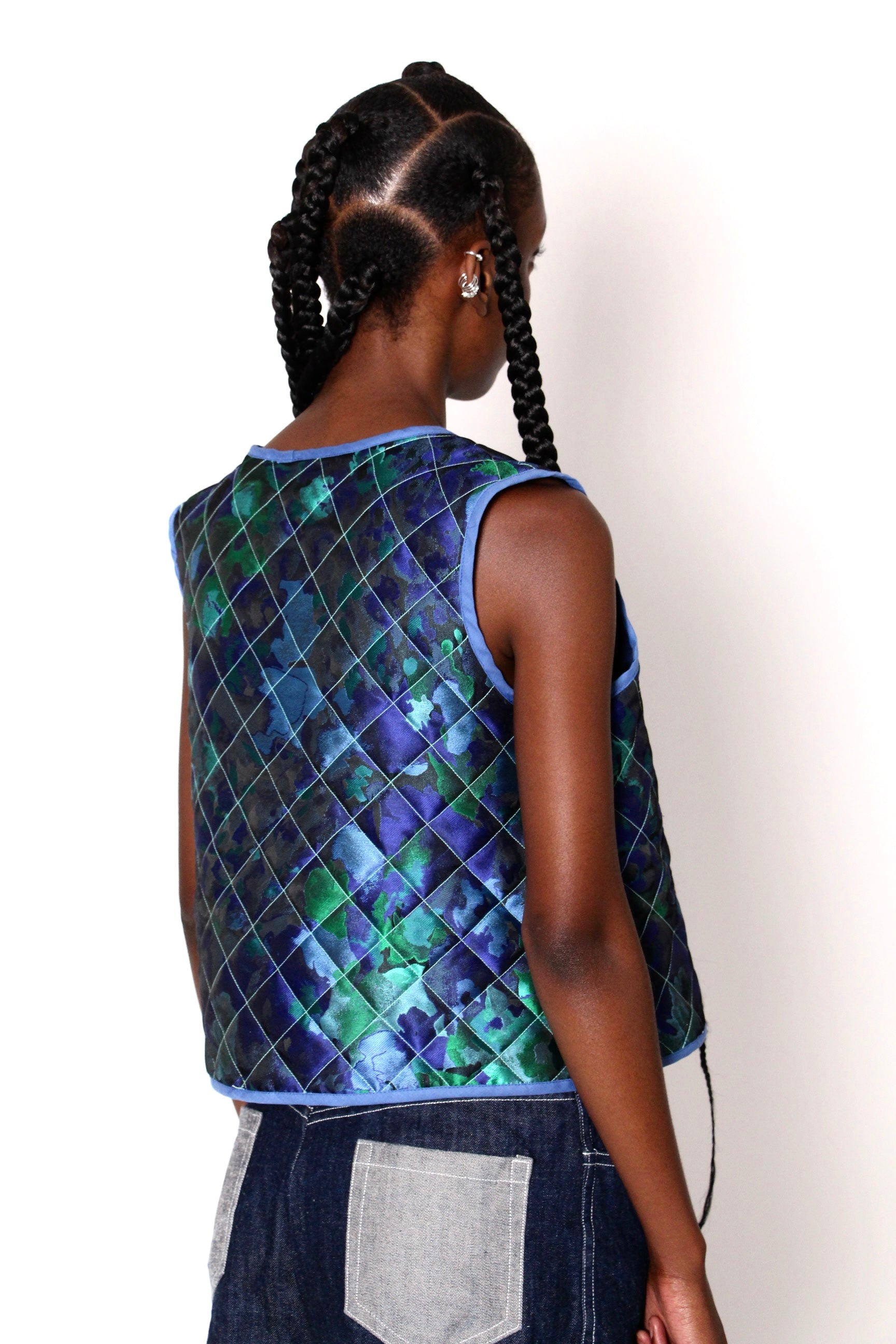 Veste matelassée brochée sans manche