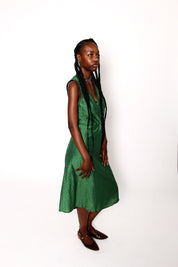 Robe en coton à liens