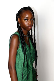 Robe en coton à liens